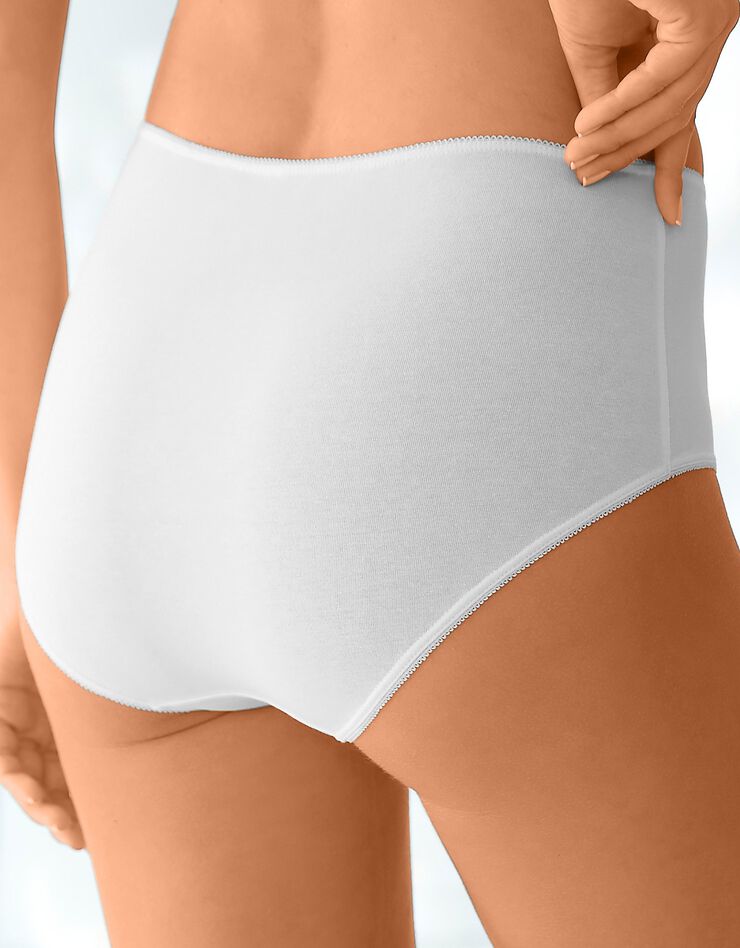 Culotte forme maxi coton stretch - Lot de 4 (nude + blanc) Culotte forme maxi coton stretch - Lot de 4 (nude + blanc)