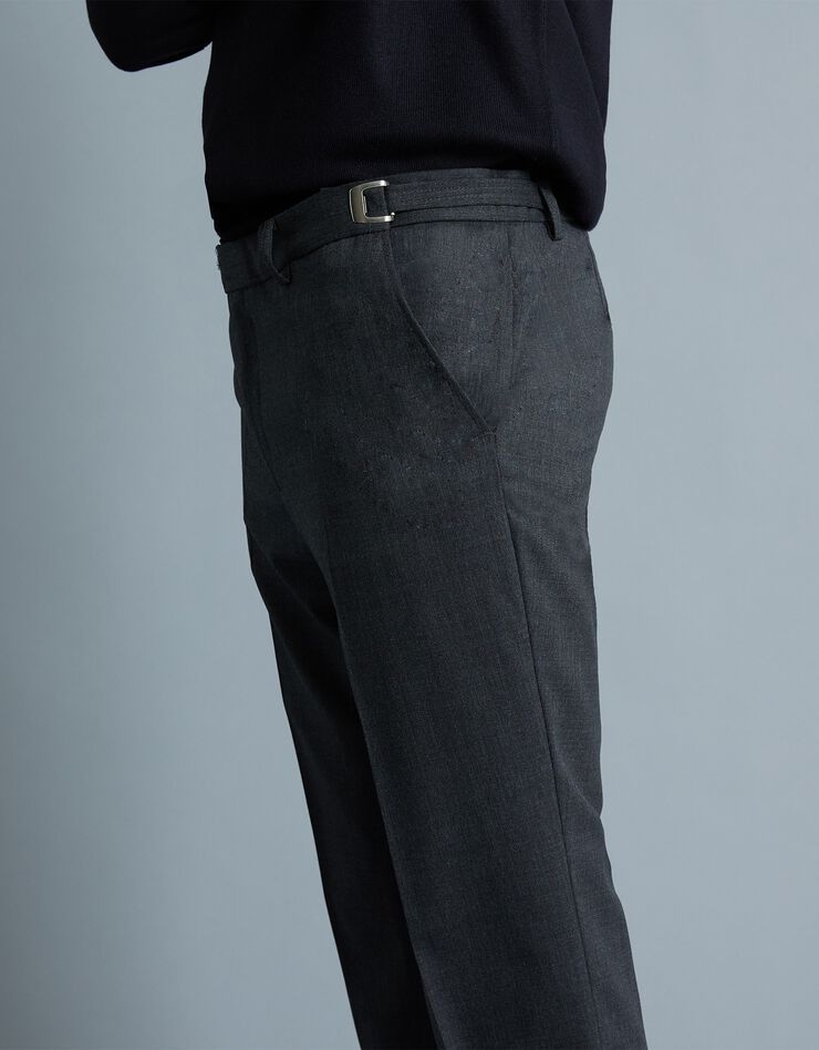 Pantalon taille réglable sans pince - polyester/laine (gris anthracite) Pantalon taille réglable sans pince - polyester/laine (gris anthracite)