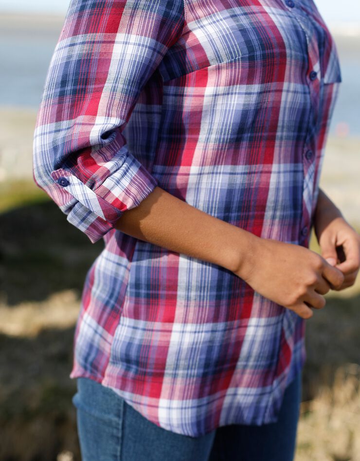 Chemise flanelle à carreaux (violine / marine) Chemise flanelle à carreaux (violine / marine)
