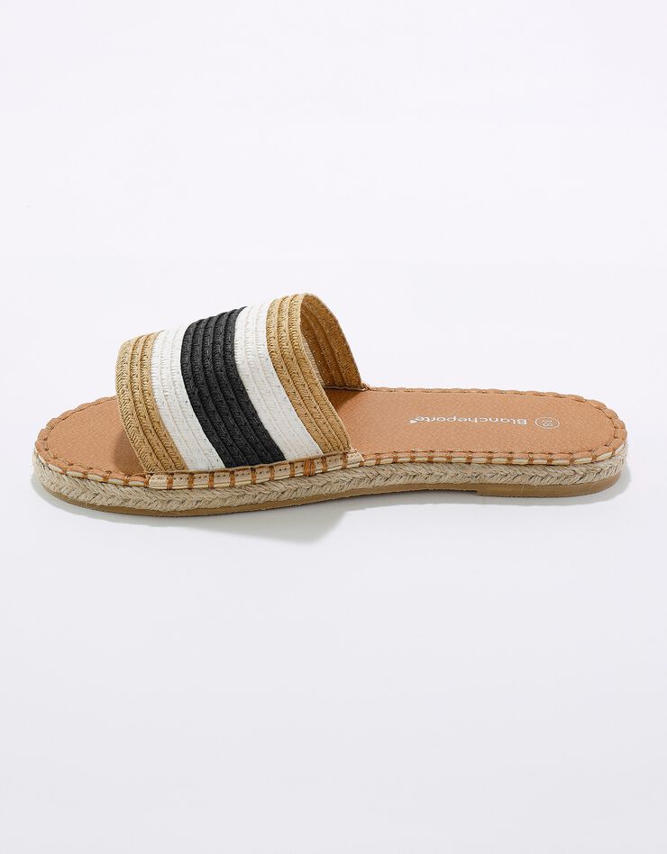 Mule en raphia tissé semelle corde (beige) Mule en raphia tissé semelle corde (beige)