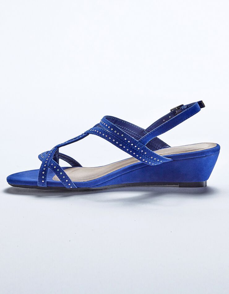 Sandales sequins compensées (bleu) Sandales sequins compensées (bleu)