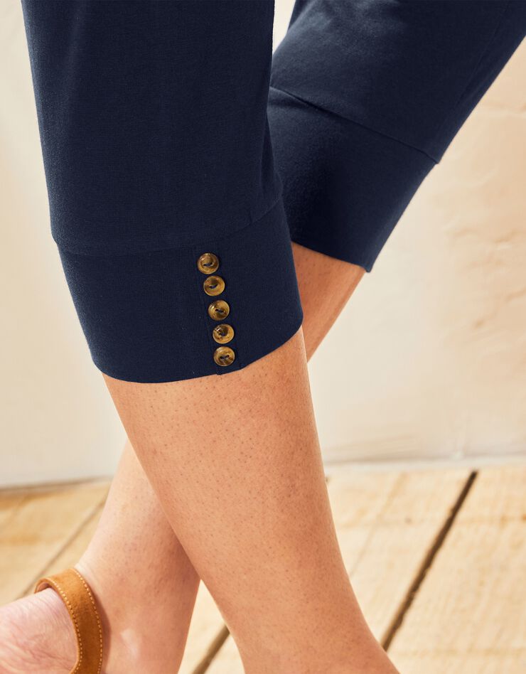 Legging 3/4, bas boutonné (marine) Legging 3/4, bas boutonné (marine)