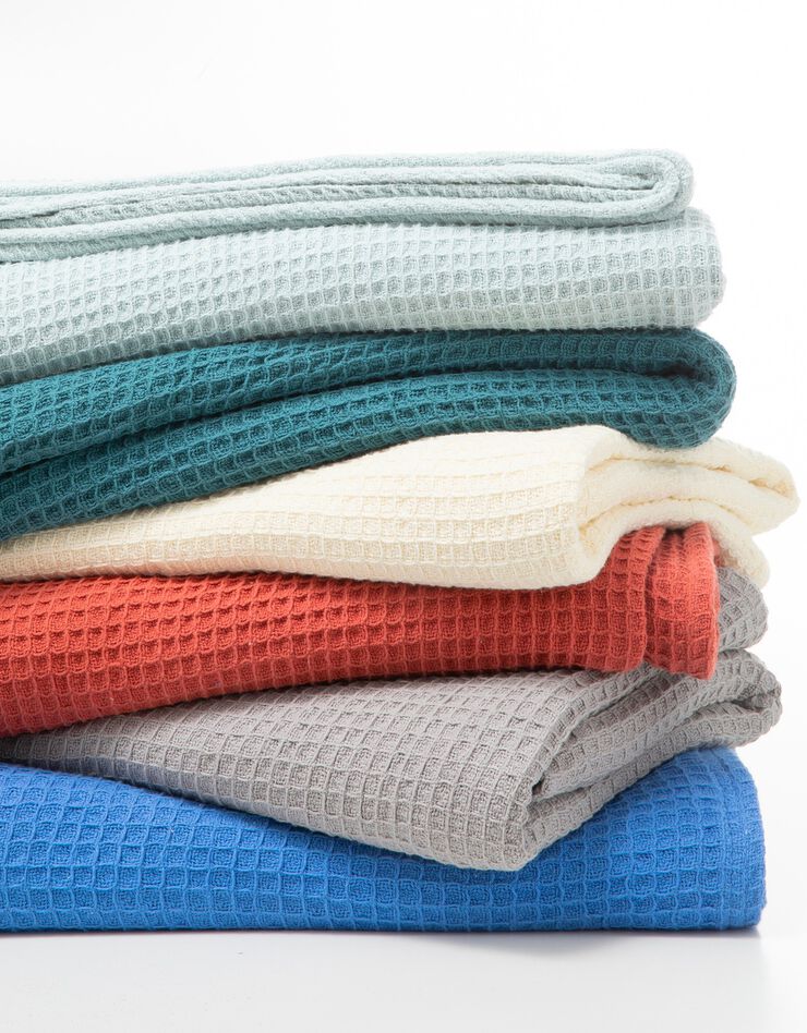 Couverture climatisante nid d'abeille (gris perle)
