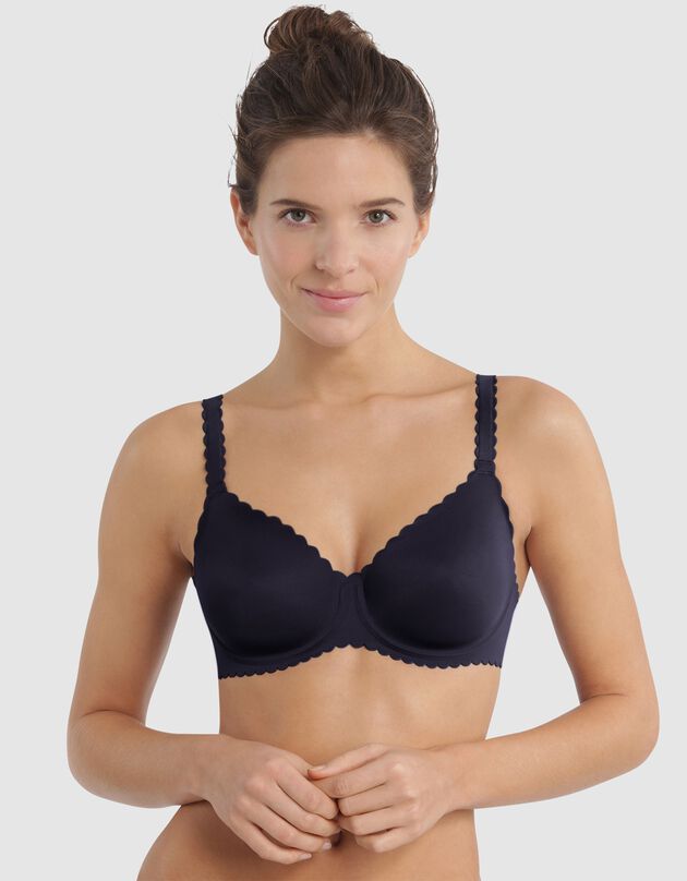 Soutien-gorge corbeille sans coutures Body Touch - avec armatures (noir)