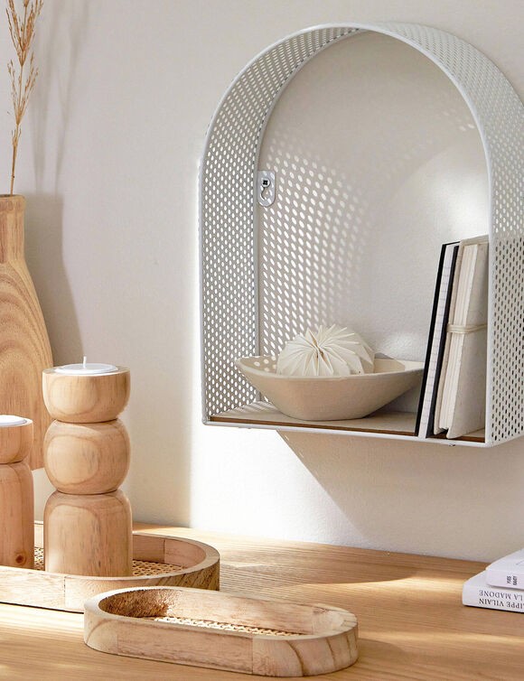 Etagère murale décorative (blanc/naturel)