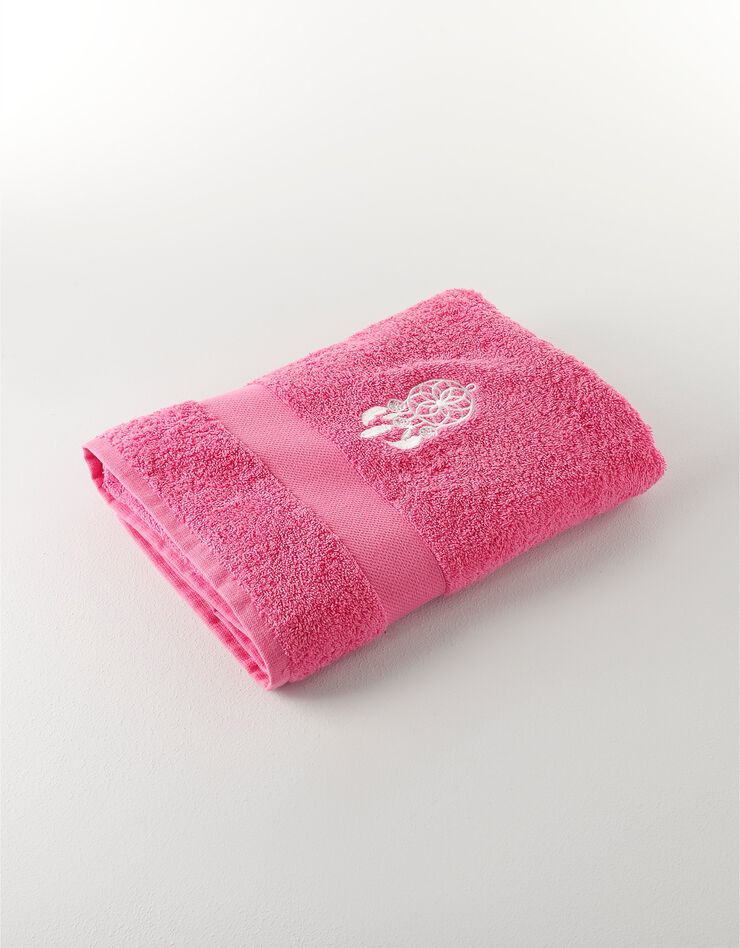 Éponge coton broderie attrape rêves - 420g/m² (fuchsia) Éponge coton broderie attrape rêves - 420g/m² (fuchsia)