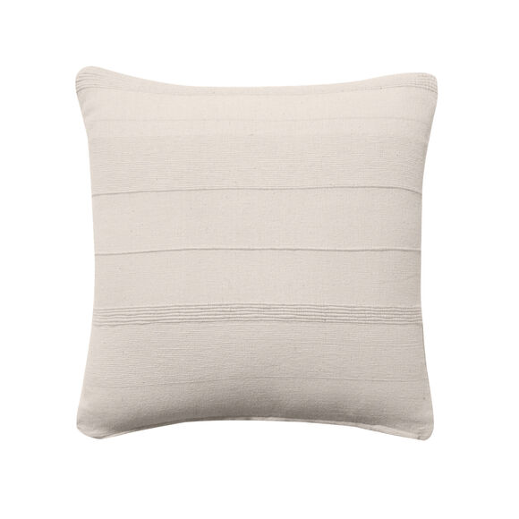 Housse coussin unie coton tissage artisanal - lot de 2 (écru)