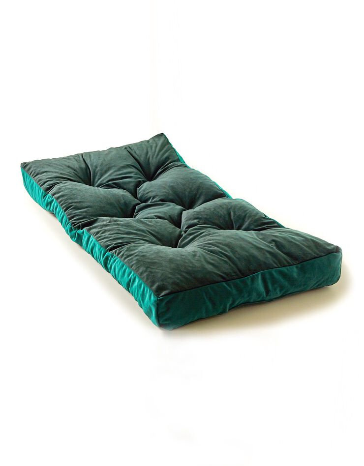 Long coussin de sol velours (vert)