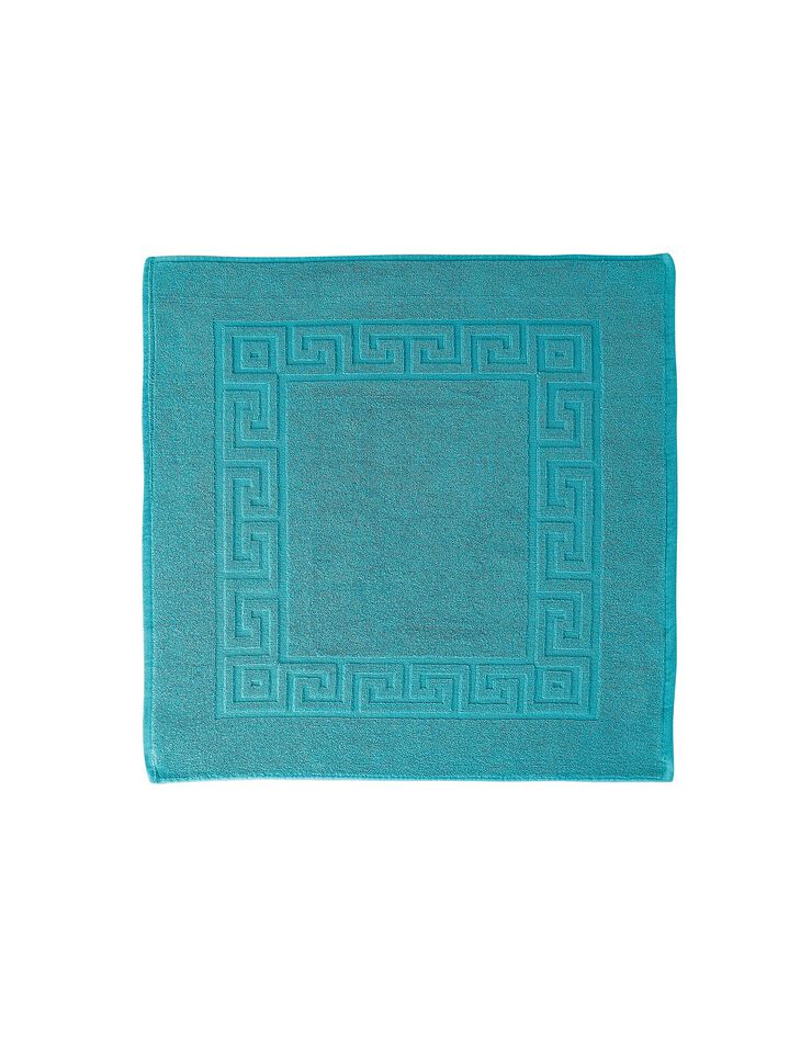 Tapis de bain éponge liteau motif frise grecque (émeraude)