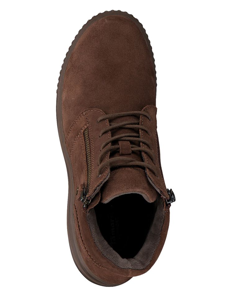Bottines dessus croûte de cuir - largeur confort (marron) Bottines dessus croûte de cuir - largeur confort (marron)