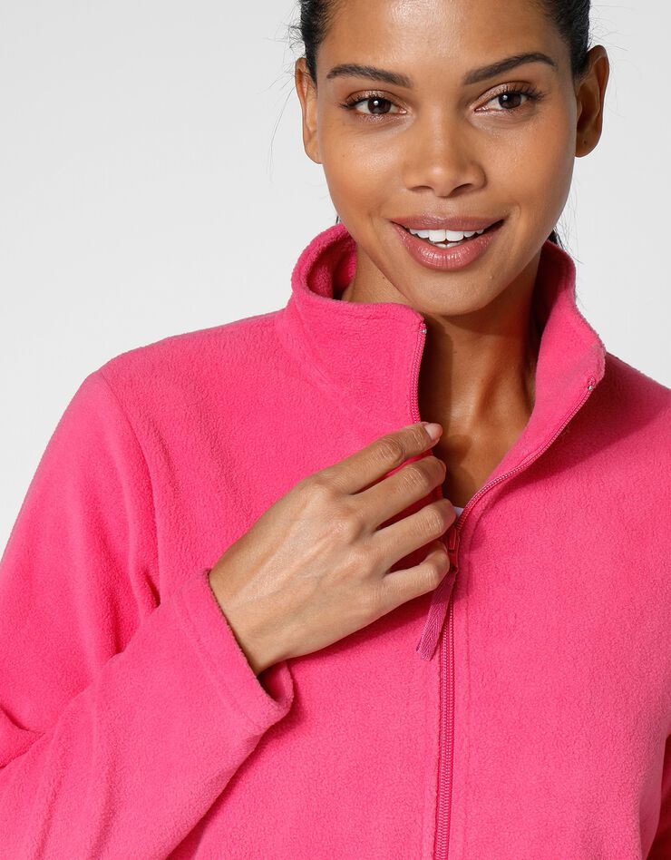 Veste polaire zippée manches longues (rose) Veste polaire zippée manches longues (rose)