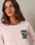 Pyjama imprimé jungle, maille jersey coton (gris / rose)