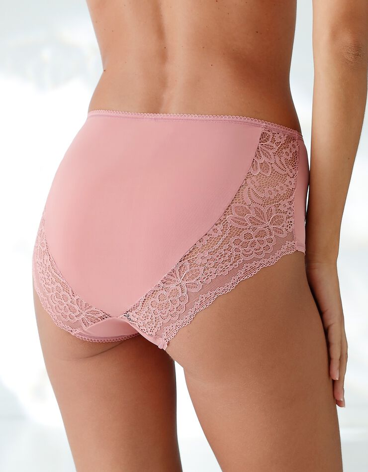 Culotte forme maxi en microfibre et dentelle stretch - lot de 3 (neutre) Culotte forme maxi en microfibre et dentelle stretch - lot de 3 (neutre)
