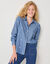Chemisier boutonné chambray imprimé coeurs  (bleached)