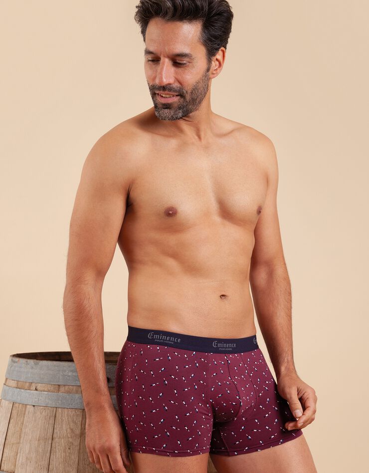 Boxer coton stretch - lot de 3 (vert + bordeaux + marine) Boxer coton stretch - lot de 3 (vert + bordeaux + marine)