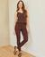 Legging taille &eacute;lastiqu&eacute;e - lot de 2 (marron / noir)