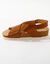 Sandales cuir compensées à brides (caramel)