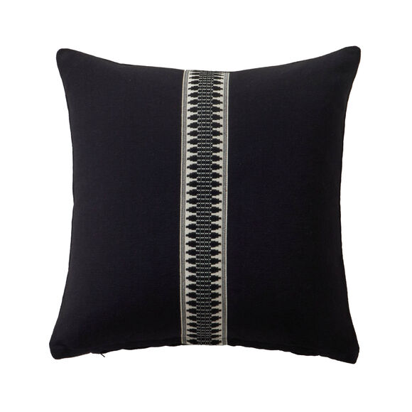 Coussin galon fantaisie (noir)