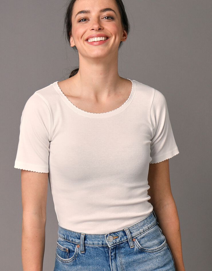 Tee-shirt manches courtes - lot de 2 (blanc) Tee-shirt manches courtes - lot de 2 (blanc)