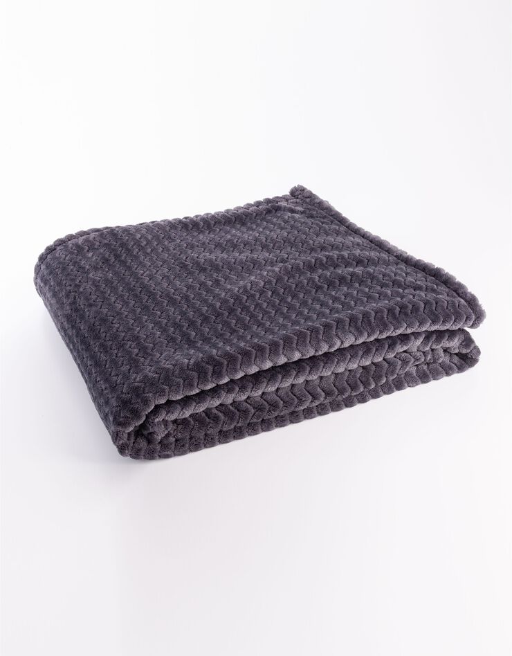 Plaid douceur - flanelle structurée (anthracite)