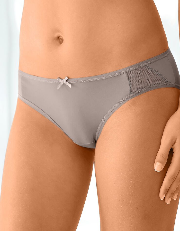 Culotte microfibre forme midi   – Lot de 2 (taupe)