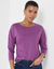 T-shirt volume loose manches 3/4 (violet)