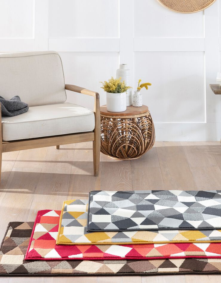 Tapis motif damiers (marron) Tapis motif damiers (marron)