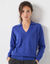Pull col polo, laine d'agneau (bleu dur)