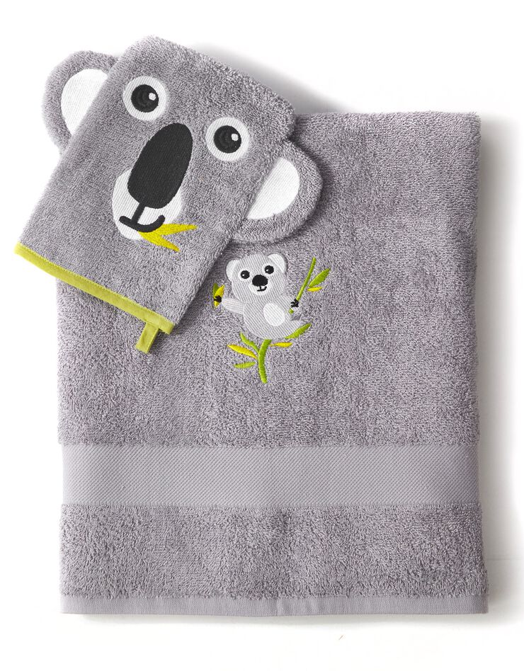 Collection éponge enfant brodée koala - 380g/m2 (gris)