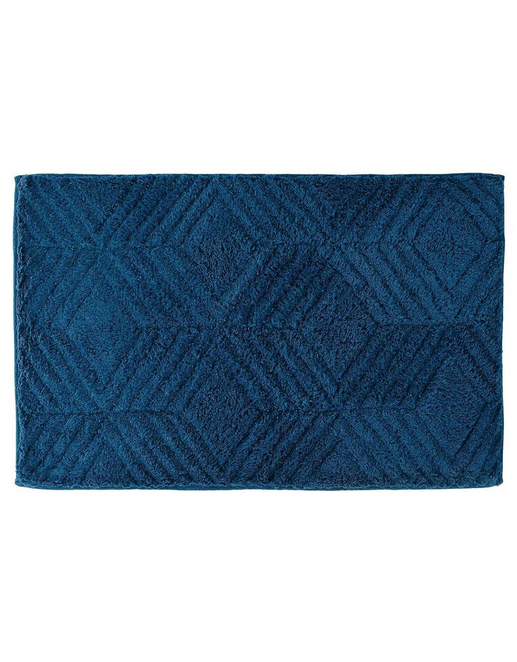 Tapis de bain Géométrique  (bleu paon)