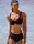 Bas de maillot de bain sculptant taille haute uni Solaro (noir)