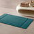 Tapis de bain &eacute;ponge liteau reli&eacute;f&eacute; confort premium (bleu gris&eacute;)