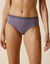Culotte microfibre et tulle plumetis effet seconde peau forme midi Paia - lot de 2  (parme grisé)