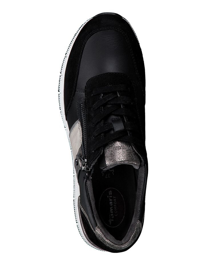 Sneakers dessus cuir - largeur confort (noir) Sneakers dessus cuir - largeur confort (noir)