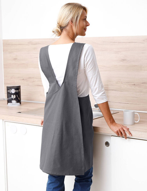 Tablier de cuisine japonais coton (gris)