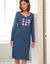 Chemise de nuit longue - imprimé fantaisie (marine)