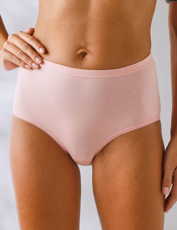 Culotte coton forme maxi unie tons nude - lot de 7  (acidulé)