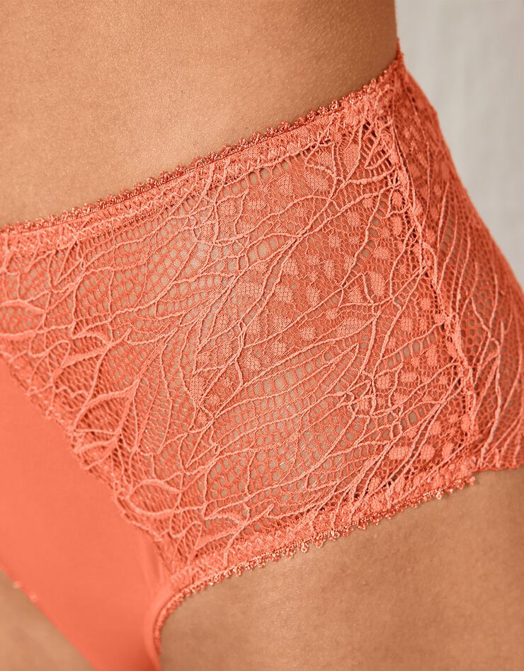 Culotte haute microfibre et dentelle stretch Mogo - Lot de 2 (paprika) Culotte haute microfibre et dentelle stretch Mogo - Lot de 2 (paprika)