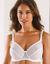 Soutien-gorge forme minimiseur en dentelle stretch Isili - avec armatures (ivoire)