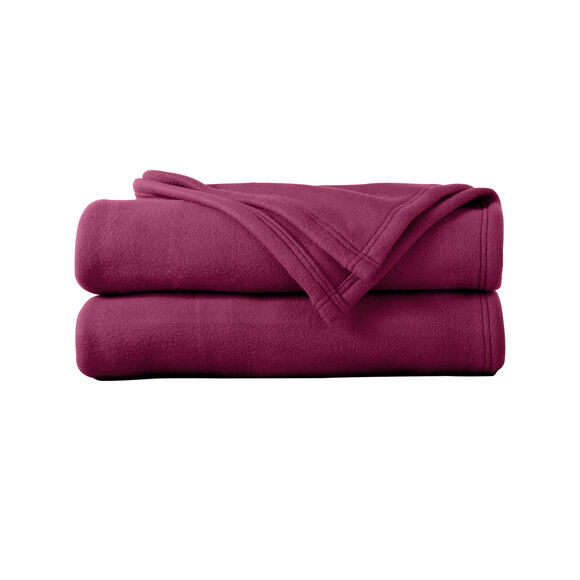 Couverture polaire 1er prix 300 g/m² (prune)