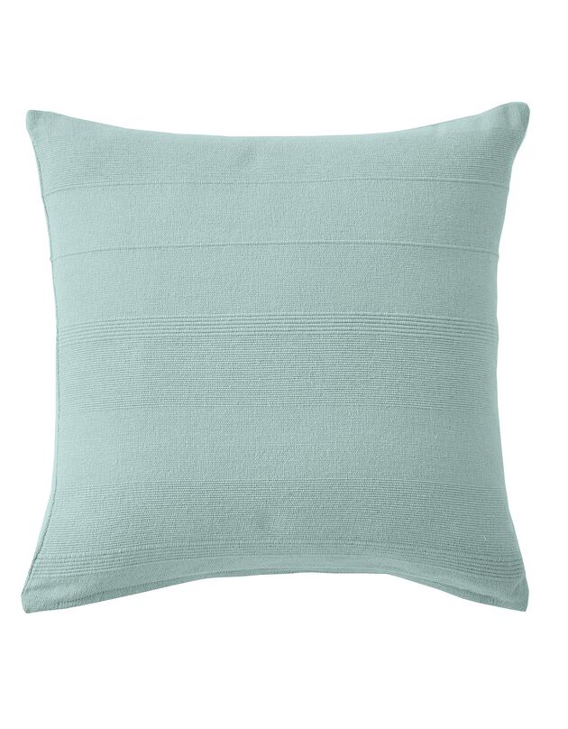 Housse coussin unie coton tissage artisanal - lot de 2 (céladon)