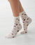 Chaussettes motif "forêt" - lot de 4 paires (caramel / violet)