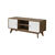 Meuble TV 2 portes YOLTY (naturel/blanc)