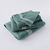 Collection serviettes de bain unies 420 g/m2 liteau fantaisie brod&eacute; (eucalyptus)