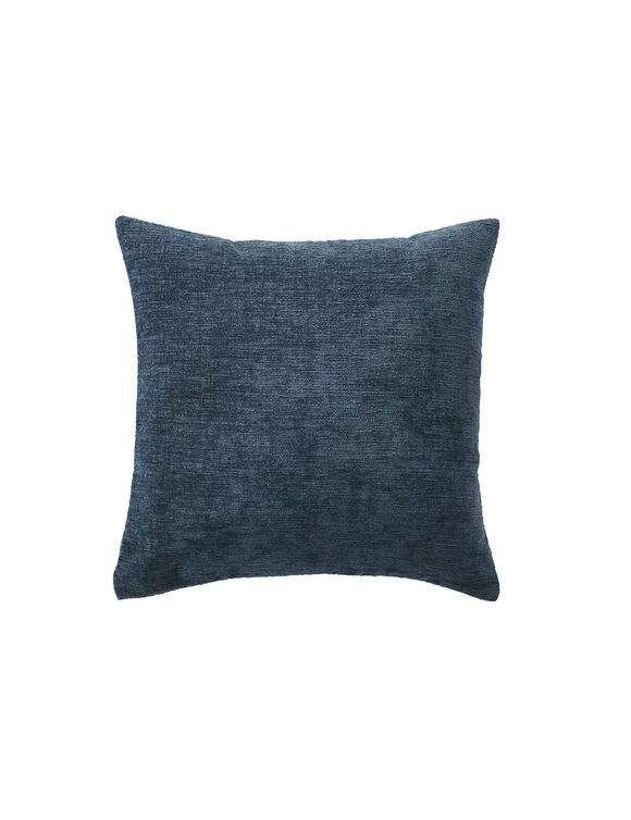 Housse de coussin chenille - lot de 2 (marine)