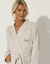 Peignoir mixte adulte uni coton éponge bouclette col kimono personnalisé (sable)