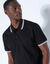 Polo uni maille piquée manches courtes (noir)