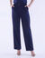Pantalon droit large, uni (marine)