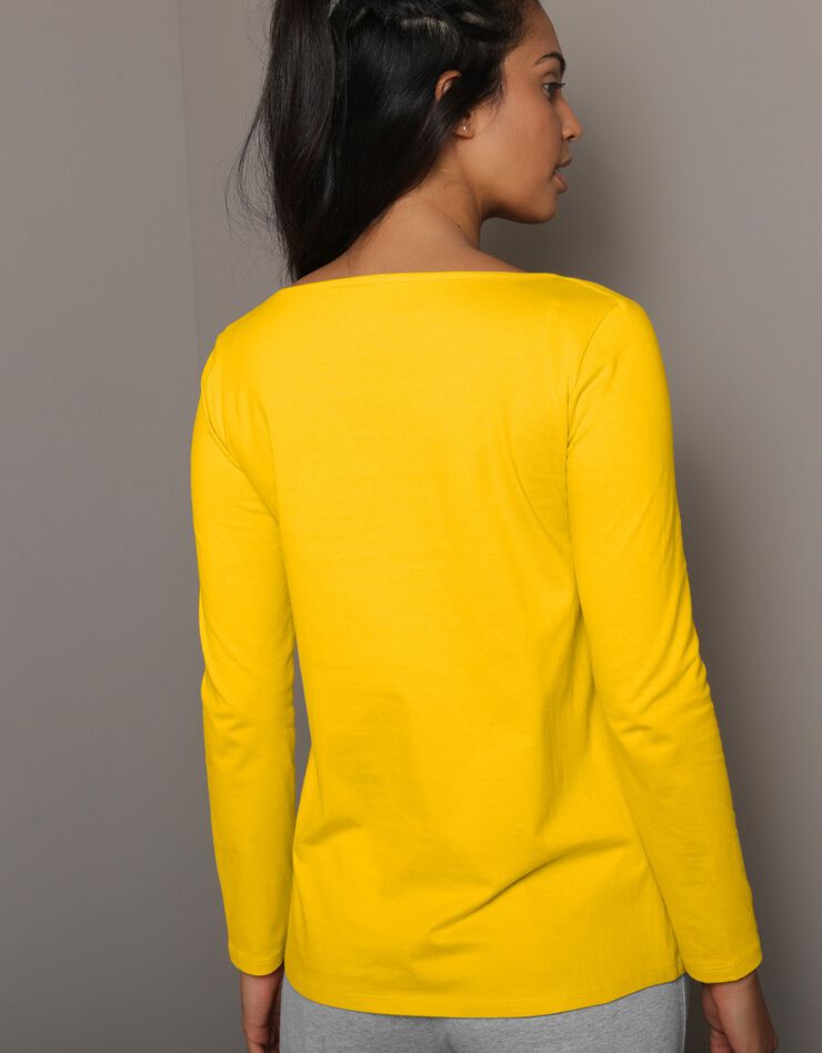Tee-shirt de pyjama manches longues imprimé Estrella (jaune) Tee-shirt de pyjama manches longues imprimé Estrella (jaune)
