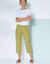 Pantacourt droit stretch (vert olive)